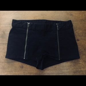 Zipper Front Shorts